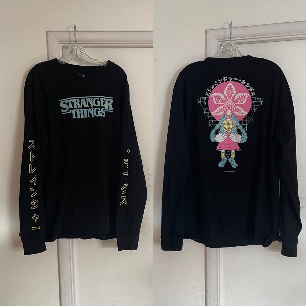 💜Stranger Things 2XL LS Tee